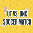 UT vs UNC Soccer Match Graphic
