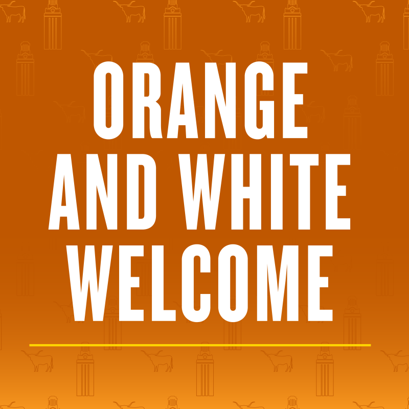 Orange and White Welcome